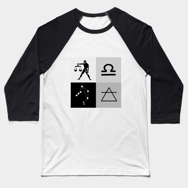 Libra Baseball T-Shirt by inotyler